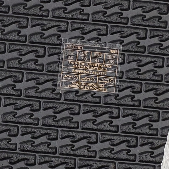 Billabong Multicolor Palm Tree Flip Flop Sandals - Picture 6 of 6